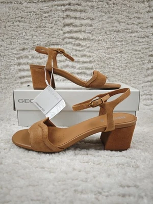 GEOX – Sandales Escarpins Femme Cuir de Chèvre – Talon Marron – Taille 38 - Photo 1/4