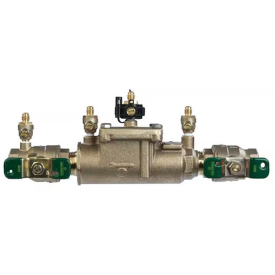 1 In. Bronze Double Check Valve Backflow Preventer Assembly Quarter Turn Shutoff