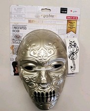 Harry Potter Death Eater Halloween Costume Accessory Kit Mask Tattoo 2117