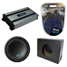 Regular Standard Cab Alpine S-W12D4 Single 12 Rhino Sub Box & HA-A800.1 Amp