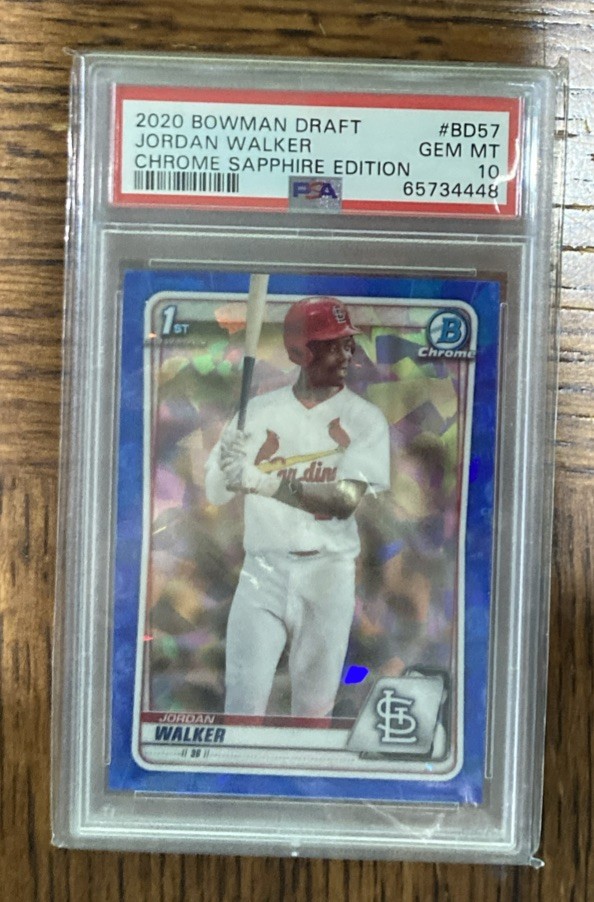 Jordan Walker 2020 Bowman Chrome Sapphire Edition Rookie (#BD57) PSA 10