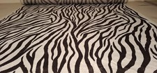 ROLL END 3.3 METRE OF SUPERB ZEBRA DESIGN TEXTURED CHENILLE UPHOLSTERY FABRIC