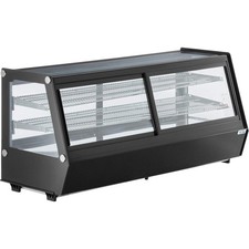 60" Black Self-Serve Refrigerated Countertop Bakery Display Case w/ LED Lighting