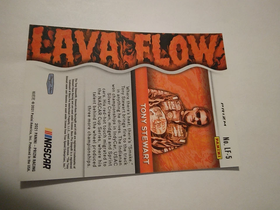 2021 Panini Prizm - Lava Flow #LF-5 Tony Stewart - Image 3 of 3