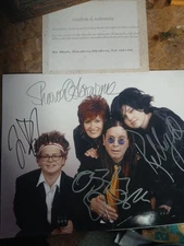 THE OSBOURNES FAMILY PHOTO OZZY HAND SIGNED/ AUTOGRAPHED! RARE! FRAMED!