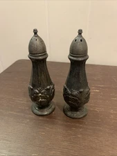 Vintage Weidlich Bros. WB52 Silver Plate Salt & Pepper Shaker Set 4.5"