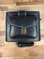 Vintage Black Faux Leather Camera Bag Carrying Case
