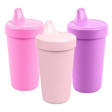 Re-Play Spill-Proof Sippy Cups for Toddlers - Kids Reusable 10 Oz Set of 3, D...