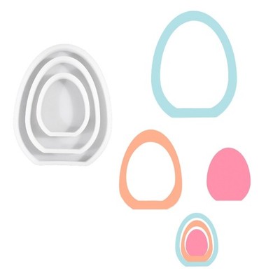 3 Size Cutout Easters Eggs Silicones Craft Mold For Chocolate Soap Making