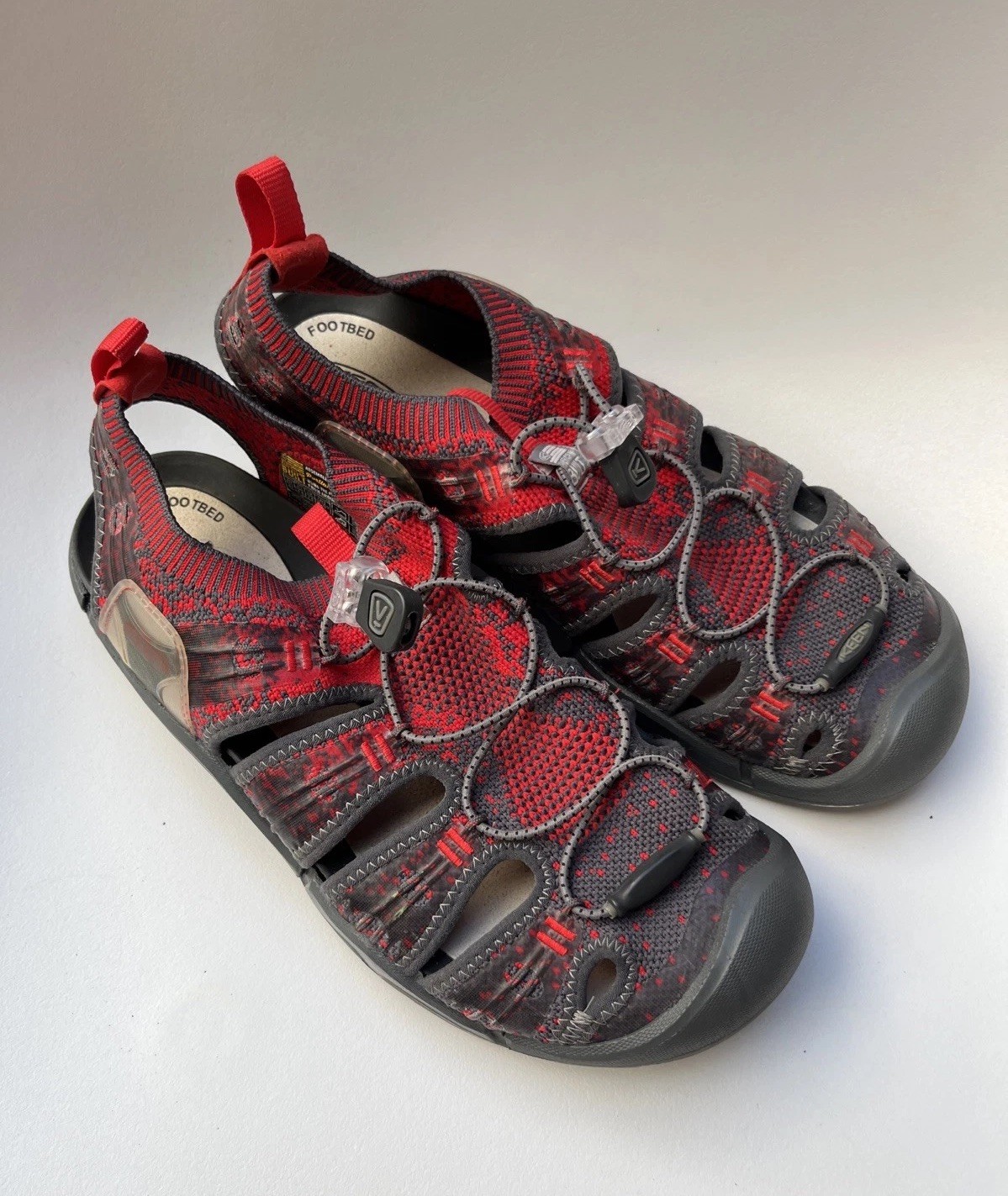 Keen Evo Fit One Magnet rosso fuoco sandalo uomo taglia 8 5 scarpa da trekking acqua