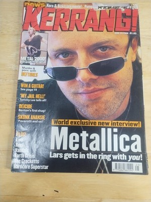 METALLICA KERRANG NO.807 MAGAZINE JUNE 24 2000 - LARS  COVER + WORLD EXCLUSIVE I