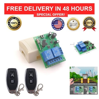 DieseRC 433MHz Wireless Relay Remote Control Switch 6-30V DC 10A 2-Channel