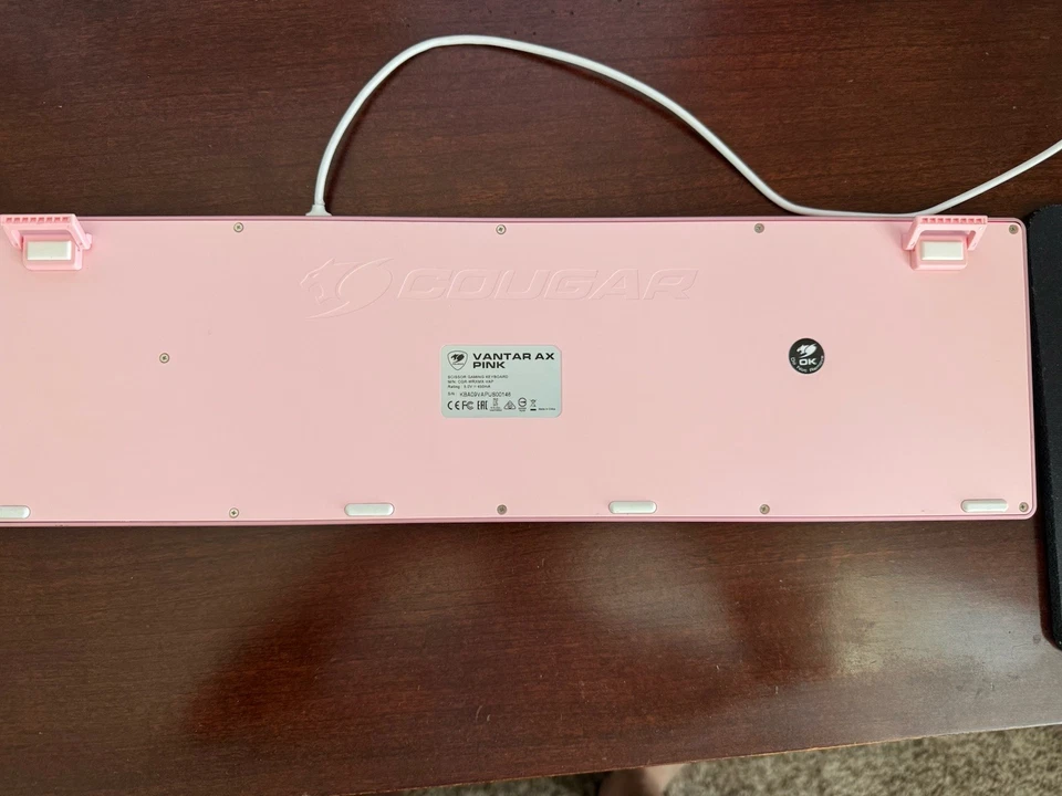 Cougar Vantar Gaming Keyboard Slim Scissor-switch Led Backlit Quiet Keys Pc PINK - Image 2 of 3