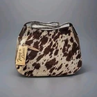 TONY LAMA Women's Cowhide Hobo Leather Accents Concealed Carry Brown Multi NWT