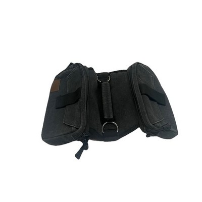 One Tigris MEDIUM Black Denim Dog Harness Backpack