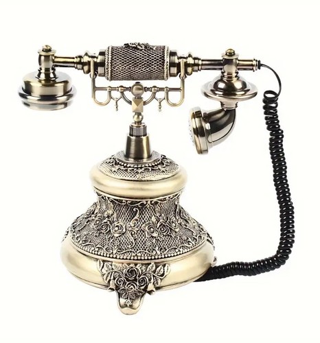 Vintage Handset Rotary Dial Phone Antique Old Fashioned Telephone European Style - Zdjęcie 3 z 7
