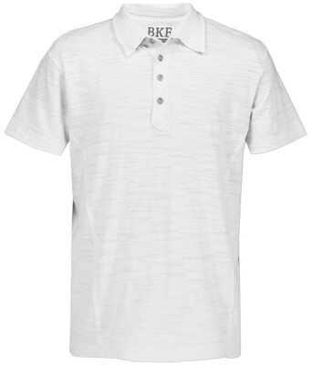 BKE Buckle Athletic Fit Polo Shirt Mens Sz XL White Short Sleeve
