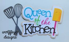 CRAFTECAFE COOK BAKING KID TITLE premade paper piecing scrapbook diecut piecE 3D