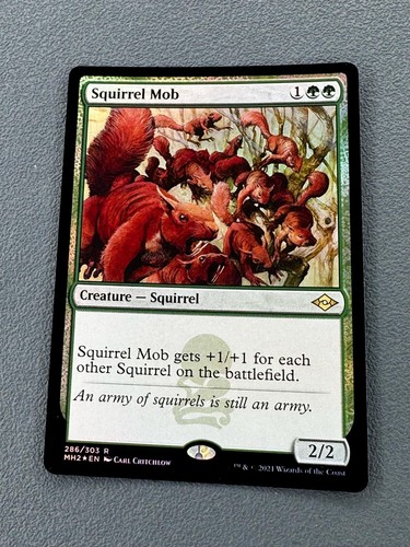 x1 FOIL Squirrel Mob 286/303 RARE MTG Modern Horizons 2 Magic The Gathering NEW