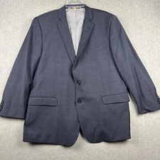 Brooks Brothers Blazer Men 48R Blue Explorer Regent Coat Wool Stretch Windowpane