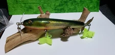 5  inch Custom Handmade wooded prop topwater lure( Wrapped bluegill)
