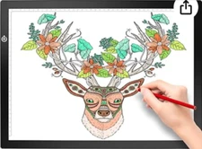 A3 LED Light Pad, USB Powered Drawing Board Adjustable Brightness Tracing