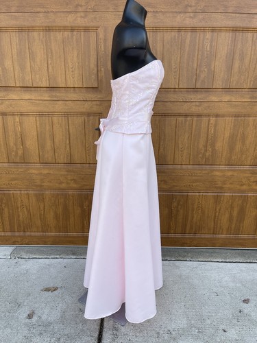 Gunne Sax Jessica McClintock Size 9/10 Prom Dress Pastel Pink Sequin Glinda - Picture 9 of 21
