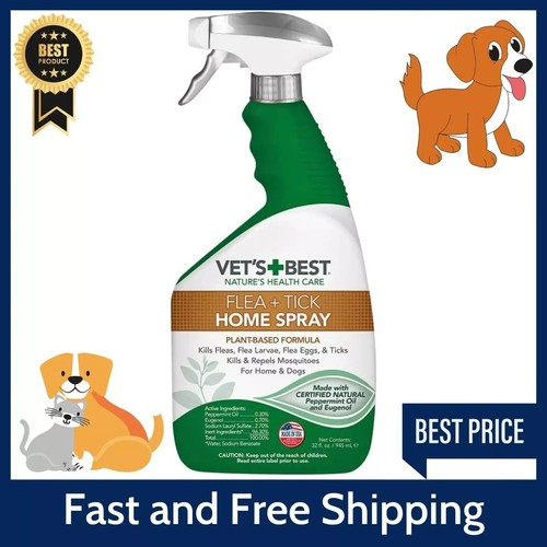 Vet's Best Flea and Tick Home Spray Flea Treatment for Dogs 32oz fast shipping - Picture 2 of 8