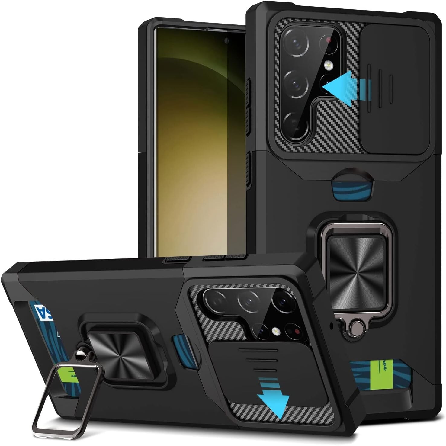 Samsung Galaxy S23 Ultra Case Military Grade Drop Protection Cover w/ Kickstand-image