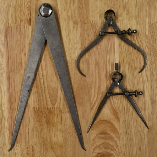Calipers 1 Inside 1 Outside 1 Divider / Compass L.S. Starrett Made in USA VTG