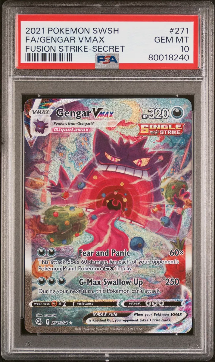 Gengar Vmax Alt Art *SHINY EDIT PROXY* Custom Card Fusion Strike