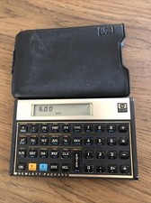 Vintage HP 12C Financial Calculator w/Original Cover Made in USA Nice Condition