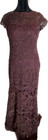 Tadashi Shoji ALX1812LY, BlackBerry Gown, Size 8