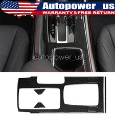 6Pcs For 2013-2017 Honda Accord  Carbon Fiber Interior Gear Shift Set Cover Trim