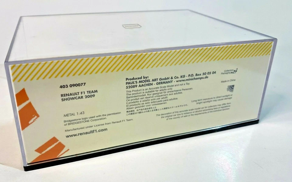 RENAULT - F1 R29 N 7 SHOWCAR 2009, F.ALONSO, 403 090077 by Minichamps 1;43 Scale - Image 4 of 4