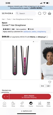 Dyson Corrale Hair Straightener Black Nickel/Fuchsia