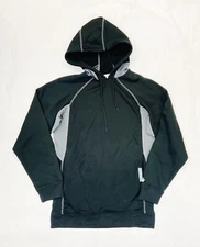 Alleson Athletic Gameday Fleece Lined Pullover Hoodie Men's Small Black Grey