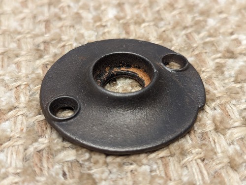 1 7/8" Antique Cast Iron Rosette Escutcheon For Door Knob - Picture 11 of 14
