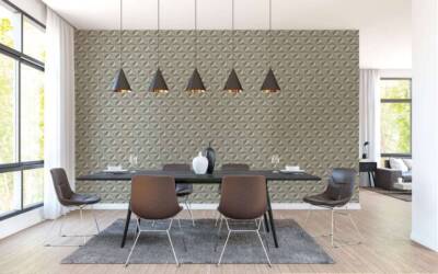 Vliestapete Grafisch Dreiecke 3D-Effekt Beton Optik Grau 39700-1 (3,46 /1qm)