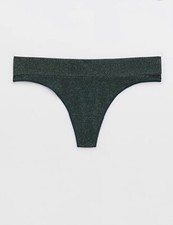 Aerie Superchill Seamless Lurex Thong Underwear Panties Size Small NWT