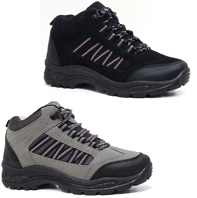 Ladies Hiking Boots Women Ankle Lightweight Trekking Trail Trainer Walking Shoes