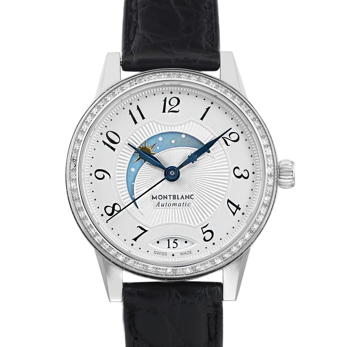 Montblanc Boheme 30mm Day and Night Steel Diamond Silver Dial