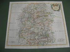 100% ORIGINAL LARGE WILTSHIRE BY ROBERT MORDEN C1695 VGC/FINE HAND COLOURED