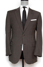Jos A Bank Men's Wool Blazer Sport Coat 42L Wool Brown D030136