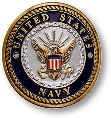 NEW U.S. Navy Hiking Stick Medallion.