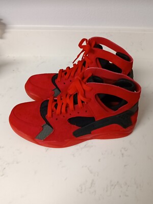 Size 10 Nike Air Flight Huarache University Red Black