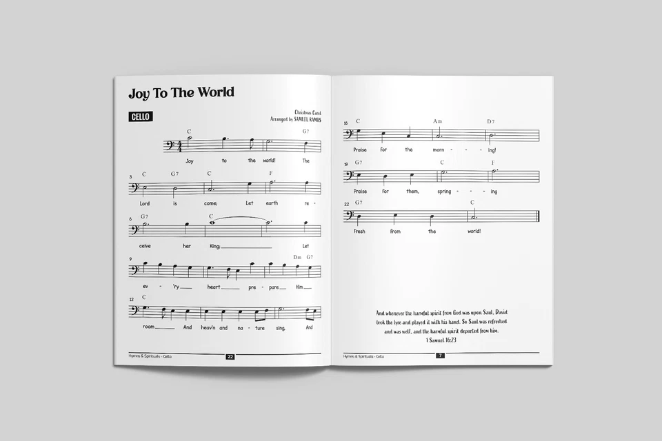 Hymns and Spirituals for Cello: 50 Easy to Play Heartfelt Songs of Praise - Image 3 of 4