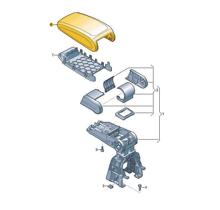 Accoudoir central Audi A3 8V 8V0864207Erui