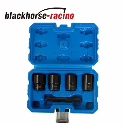 Twist Socket Set 4 Damaged Worn Lug Nut Lock Remover 17 19 21 22mm - GM