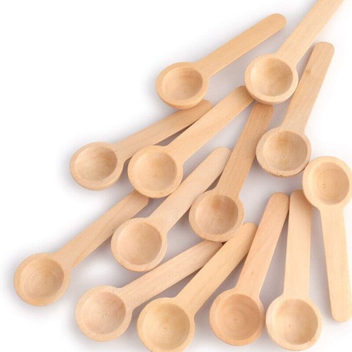 5-50x Mini Wooden Spoons Kitchen Spice Spoon Small Short Condiment Spoons lot - Picture 7 of 11